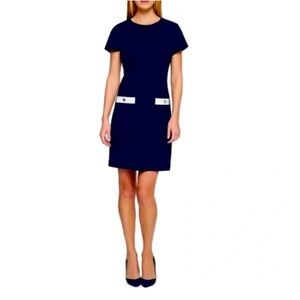 Tommy  Hilfiger 10 Classic Navy and White Dress
